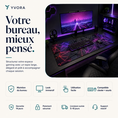 Tapis de Souris Gaming XXL — Surface précision, design tech