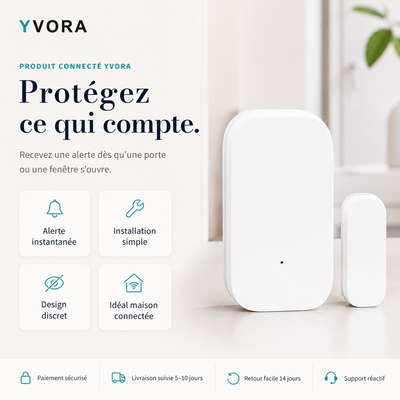 Alarme Connectée Maison — Détection instantanée portes & fenêtres