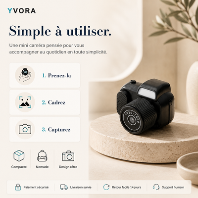 Mini Caméra Rétro 1080p — Design vintage, qualité HD