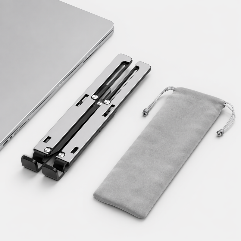 Support Laptop Aluminium — Pliable, réglable, universel