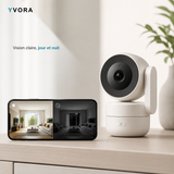 Caméra WiFi 4MP — Rotation 360° & Vision Nocturne