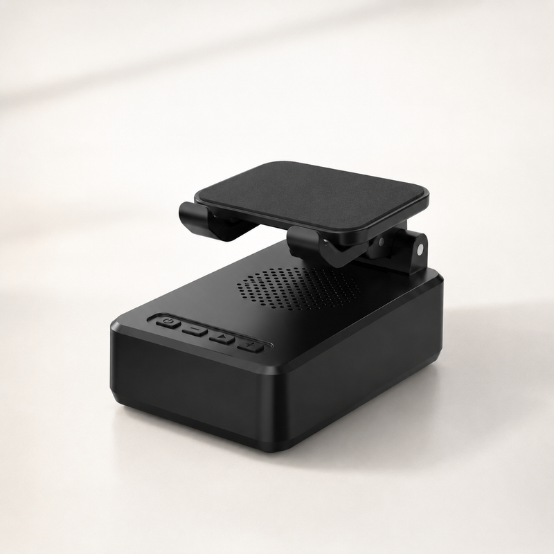 Station 3-en-1 YVORA — Chargeur, Enceinte & Support