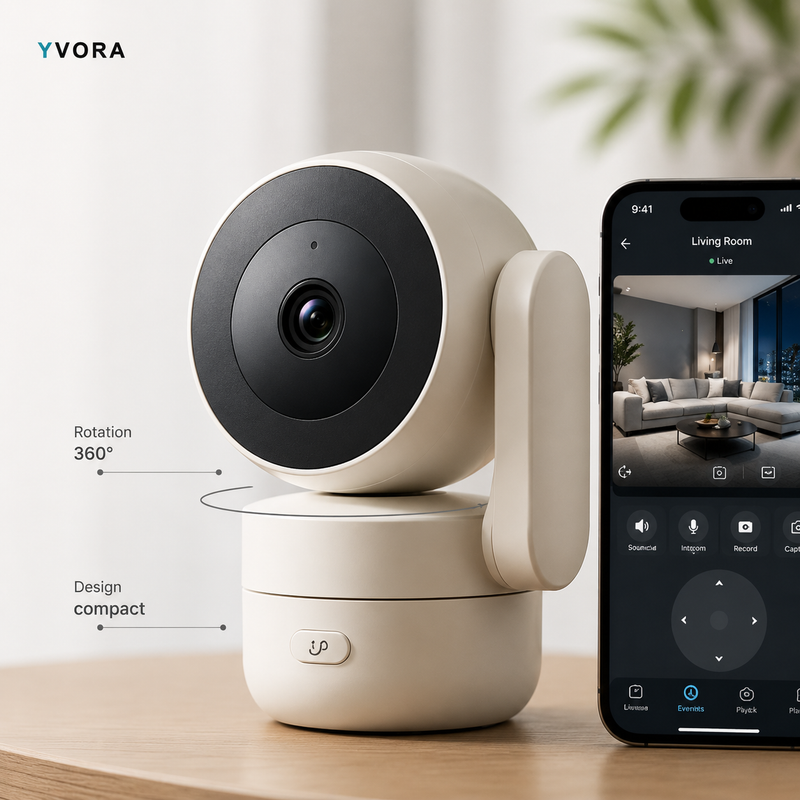 Caméra WiFi 4MP — Rotation 360° & Vision Nocturne