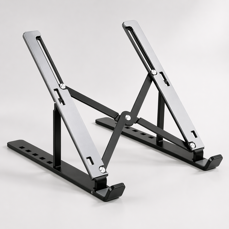 Support Laptop Aluminium — Pliable, réglable, universel