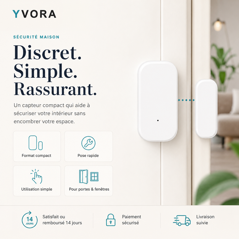 Alarme Connectée Maison — Détection instantanée portes & fenêtres