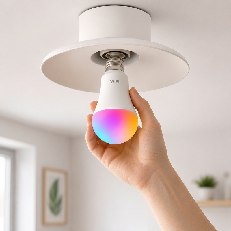 Ampoule Connectée RGB 15W — Contrôle vocal & application