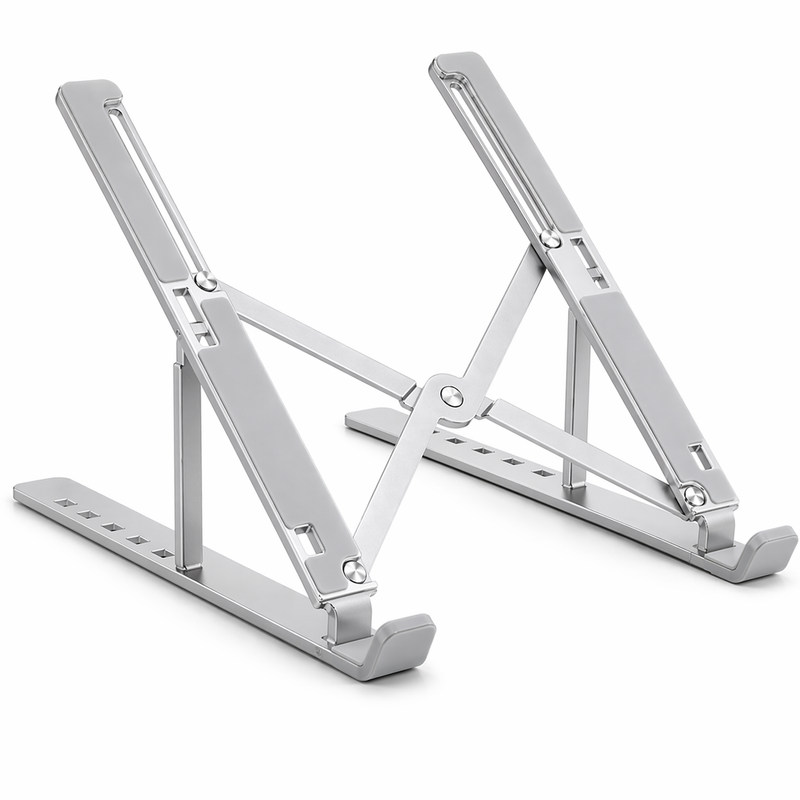 Support Laptop Aluminium — Pliable, réglable, universel
