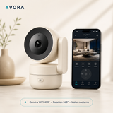 Caméra WiFi 4MP — Rotation 360° & Vision Nocturne