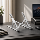 Support Laptop Aluminium — Pliable, réglable, universel