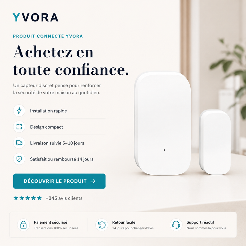 Alarme Connectée Maison — Détection instantanée portes & fenêtres