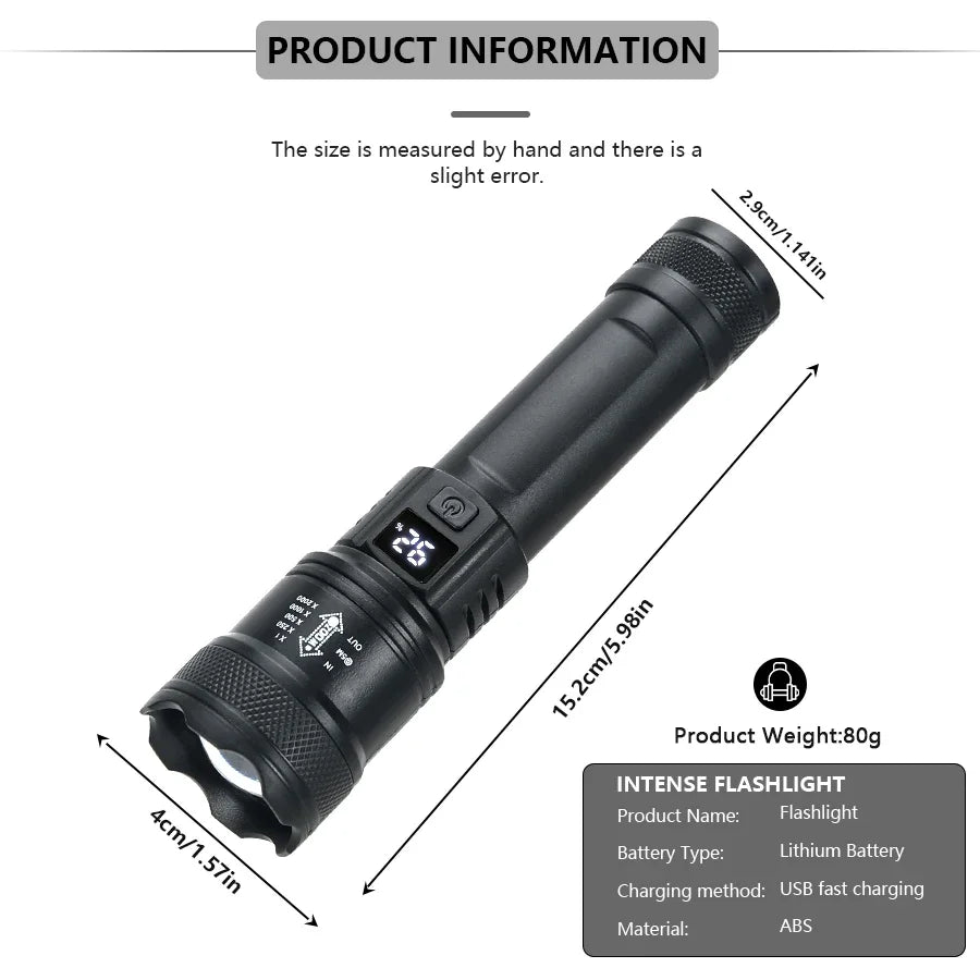 High Strong Power Led Flashlights 2000LM