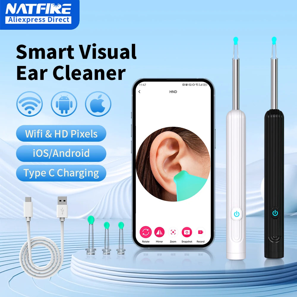 Smart Visual Ear Cleaner with Camera 1296P