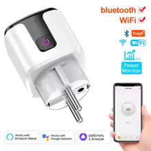 Smart Socket Tuya EU Plug Zigbee or WIFI 16/20A