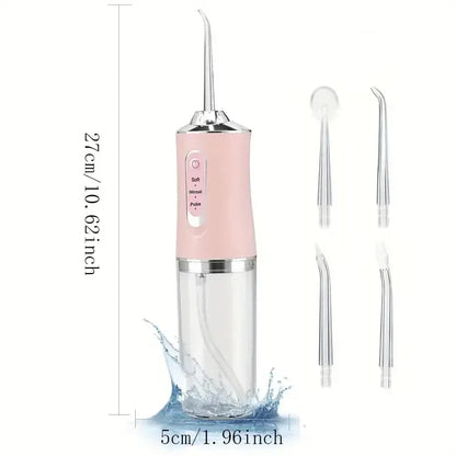 Portable Smart Electric Oral Irrigator Water Flosser 4 Jets 3 Modes