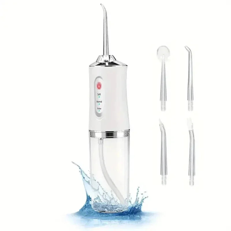 Portable Smart Electric Oral Irrigator Water Flosser 4 Jets 3 Modes