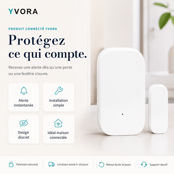 Alarme Connectée Maison — Détection instantanée portes & fenêtres