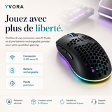 Souris Gaming RGB BM600 — Sans fil, rechargeable